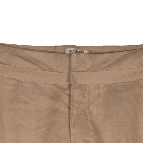 NEW Old Navy Crop Pants Womens 6 Ivory 100% Linen Pockets Career Boho - Picture 5 of 13